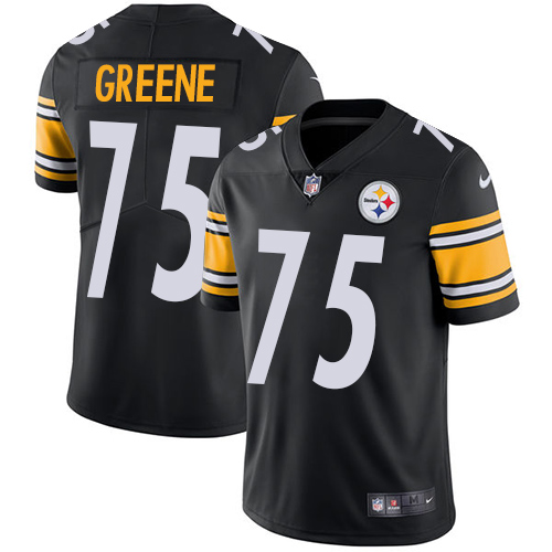 Nike Steelers #75 Joe Greene Black Team Color Men's Stitched NFL Vapor Untouchable Limited Jersey - Click Image to Close